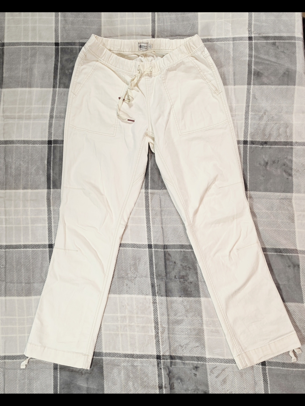 Alpine Design Women's Cream Straight-Leg Drawstring Pants(250F-49)